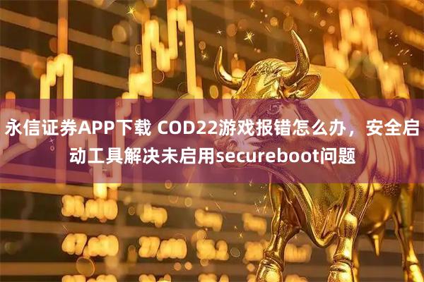 永信证券APP下载 COD22游戏报错怎么办，安全启动工具解决未启用secureboot问题